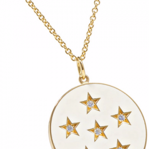 enamel diamond necklace